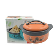2368 Casserole Box For Food Searving Inner Steel Insulated Casserole Hot Pot Flowers Printed Chapati Box For Roti Kitchen (Approx 2500 Ml) thumbnail 3