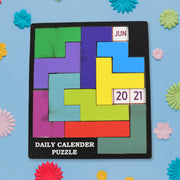 Wooden Daily Calendar Puzzle (Multicolor  1 Set) thumbnail 1