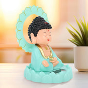 Plastic Solar Powered Moving Head Sitting Action Buddha Statue (1 Pc) thumbnail 2