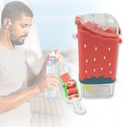 12555 Portable Cute Water Bottle For Kids Unique Ice Cream Shape Water Cup Popsicle Shaped Plastic Kettle With Straw Adjustable Shoulder Strap Bpa Free Leakproof (300 Ml) thumbnail 4