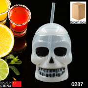 0287 Ghost Face Bottle Water Bottle Drinking Cup With Lid And Straw Party Favors Summer Hawaiian And Beach Party Decorations For Kids Adults With Brown Box(1 Pc) thumbnail 6