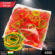 4355 Rubber Band For Officehome And Kitchen Accessories Item Products Elastic Rubber Bands Flexible Reusable Nylon Elastic Unbreakable For Stationery School Multicolor thumbnail 5