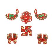 Traditional Decorative Shubh Labh Door Hanging (6 Pc  1 Set) thumbnail 1