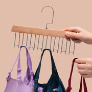 Space Saving 8 Hooks Wooden Hangers (Hanging Hook Included  1 Pc) thumbnail 2