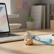Cute Cartoon Dog Character Silicone Keychain (1 Pc) thumbnail 2