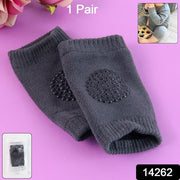 Dark Grey Toddler Wool Knit Leg Warmer (Knee Guard) thumbnail 7
