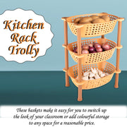 4646 Multipurpose Plastic Storage Rack Organiser - 3 Pcs thumbnail 2