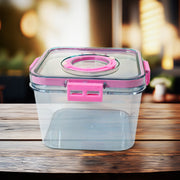 8262 High Quality Plastic Food Storage Container Clear Washable Refrigerator Food Box Food Container Fruit Box Container With Lid (1400 Ml) thumbnail 3