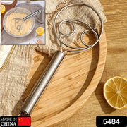 5484 Dough Whisk Premium Stainless Steel Dutch Whisk Dough Hand Mixer Artisan Blender For Egg Bread Cake Pastry Pizza Dough - Perfect Baking Tools Whisking Tirring Kitchen Tools (1 Pc) thumbnail 7