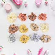Premium Satin Hair Scrunchies  Elastic Hair Ties For Women  Girls (12 Pc) thumbnail 3