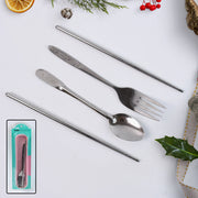 Portable Utensils Travel Camping Cutlery Set 4 Pc With Case thumbnail 2
