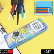 4257 Double Sided Magnetic Geometry Box Pencil Box With Calculator For Boys Art Plastic Pencil Box  For Girls And Boys thumbnail 6
