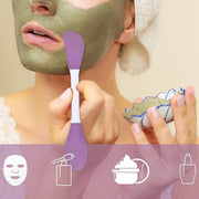12532 Double-headed Silicone Mask Brush Face Cleansing And Applying Mud Mask Beauty Salon Special Brush Smear Tool Facial Scrub Silicone Wash Scrubber Face Tools (1 Pc) thumbnail 1