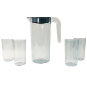 Apex Crystal Premium Jug With Lid  4 Pcs Glass (1500 Ml  300 Ml Approx  5 Pcs Set) thumbnail 3
