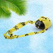 8822 Cute Plastic Bug Shape Water Bottle With Adjustable Shoulder Strap 4 Wheel   Straw Portable Drinking Cup Water Bottle For Kids  Water Bottle  Return Gift For Kids  Water Bottle With Straw  School Kinds Water Bottle (1 Pc) thumbnail 2