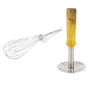 Manual Stainless Steel Whisk And Pav Bhaji Potato Masher Combo Set (2 Pc Set) thumbnail 3