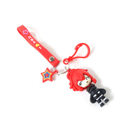 Cute Cartoon Girl Character Keychain With Strap And Decorative Charm (1 Pc) thumbnail 3