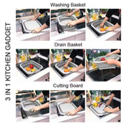 0098a Collapsible Cutting Board With Dish Tub Basket thumbnail 4
