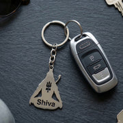 Premium Metal Lord Shiva Trishul Design Keychain 1 Pc thumbnail 2