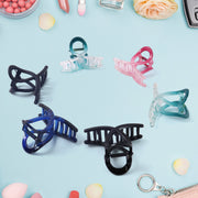 Plastic Hair Clamp Grip Simple Matte Hair Barrette Clamp (12 Pc   Mix Design) thumbnail 4
