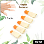 Finger Caps Silicone Finger Protectors Sleeves (Finger Cots  5 Pcs Set) thumbnail 5