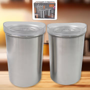 Multipurpose Stainless Steel Airtight Containers With See Through Lid (2 Pc Set  1000 Ml) thumbnail 1