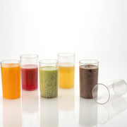 2343 Heavy Unbreakable Stylish Plastic Clear Look Fully Transparent Glasses Set 330ml (6pcs) thumbnail 2