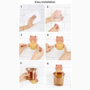 Cute Teddy Bear Toothbrush Holder For Kids (3 Pc Set) thumbnail 4