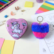 Heart Shape Gift Box  Plush Keychain (2 Pc) thumbnail 5