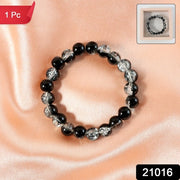 Elegant Dual-tone Crystal Beaded Stretch Bracelet (1 Pc) thumbnail 5