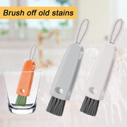 6483  3 In 1 Multifunctional Cleaning Brush Mini Glass Cover Cleaning Brush Bottle Cleaning Brush Set Cup Cleaner Brush Bottle Cap Detail Brush For Bottle Cup Cover Lid Home Kitchen Washing Tool (1 Pc) thumbnail 4