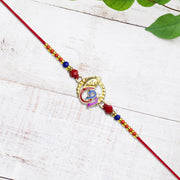 Ganesh Rakhi With Vibrant Enamel Work thumbnail 2