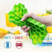 7161 Flexible Silicone Honeycomb Design 37 Cavity Ice Cube Moulds Trays Small Cubes For Whiskey Tray For Fridge (Multicolor) thumbnail 3