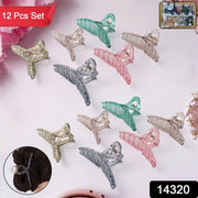 Hair Clutcher Clips (Mix Design Multicolor  12 Pc) thumbnail 6