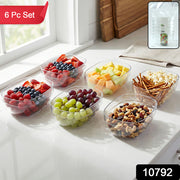 Multipurpose Transparent Serving  Storage Bowls Set (6 Pc Set) thumbnail 7