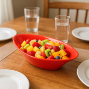 Plastic Marin Serving Bowl  Elegant Oval Deep Bowl (1 Pc  Red) thumbnail 3