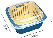 2355 Double Layer Food Drainer Washing Basket With Collapsible Strainers Colander thumbnail 1