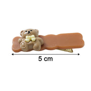 Cute Teddy Bear Decorative Snap Hair Clips Set (4 Pc) thumbnail 4