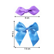 Elegant Satin Ribbon Bow Hair Clips Set (3 Pc) thumbnail 4