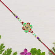 Gold-plated Floral Rakhi thumbnail 3