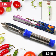 8218 2in1 Multi-purpose Stainless Steel Peeler With Hanging Ring For Vegetables Potato Peeler Carrot Grated Suitable For Peeling And Shredding Fruit And Vegetables Kitchen Accessories Piller (1 Pc) thumbnail 7