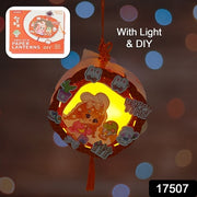 17507 Diy Traditional Lanterns Handmade Cartoon Paper Lanterns Antique Portable Lantern Hollow-out Projection Luminescent Led Lamp Diy Hanging Paper Lanterns For Festival Party Decor thumbnail 7