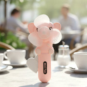 Hand Press Mini Portable Cartoon Fan Toy (1 Pc Mix Color  Design) thumbnail 2