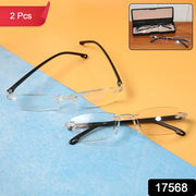Pack Of 2 Rimless Reading Glasses  Lightweight Comfort Readers thumbnail 5
