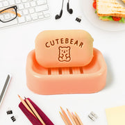 Cute Soap Shaped Erasers With Plastic Case (1 Pc  With Case) thumbnail 2