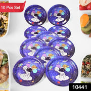 Round Plates Disposable Paper Plates  Happy Birthday Gift (10 Pcs Set  Mix Design) thumbnail 7