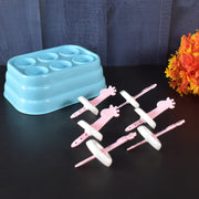 6 Cavity Popsicle Molds Plastic Giraffe Shape Ice Moulds (1 Pc) thumbnail 3