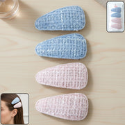 Textured Fabric Snap Hair Clips Set (4 Pc) thumbnail 1