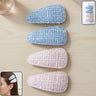 Textured Fabric Snap Hair Clips Set (4 Pc)