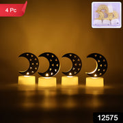 Decorative Moon Shaped Flameless Led Candles (4 Pc) thumbnail 6